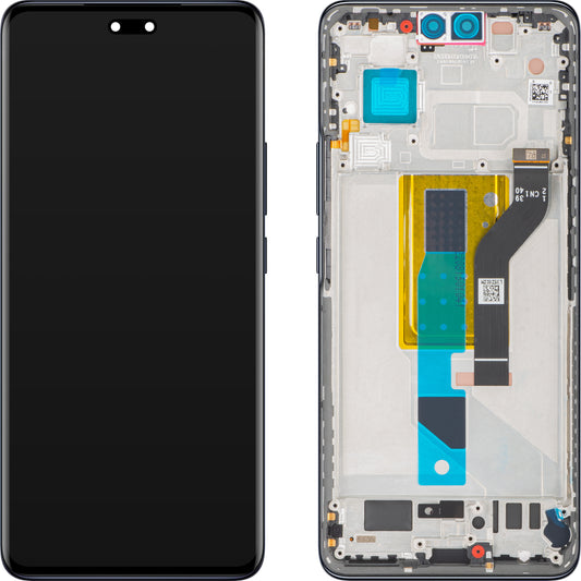 Zaslon s dodirnim zaslonom Xiaomi 13 Lite, s okvirom, crni, Service Pack 5600030L9S00