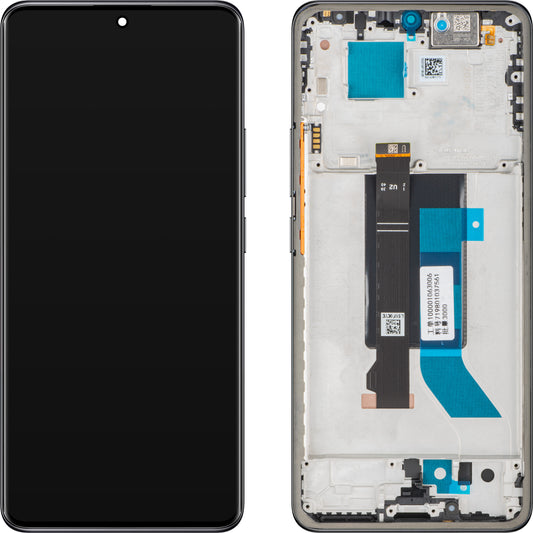 Zaslon osjetljiv na dodir za Xiaomi Redmi Note 14 Pro 5G, s okvirom, crni (Midnight Black), Swap 56002300O1600
