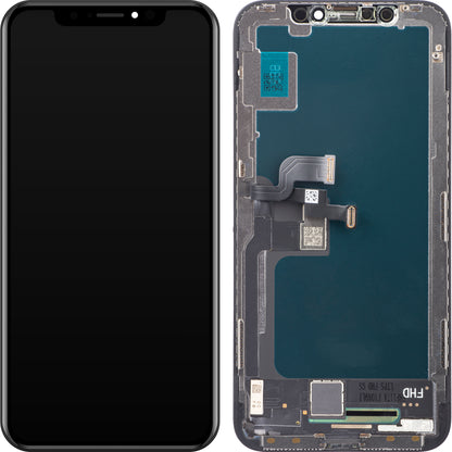 Display s dodirnim zaslonom ZY za Apple iPhone X, s okvirom, LCD In-Cell verzija, crni