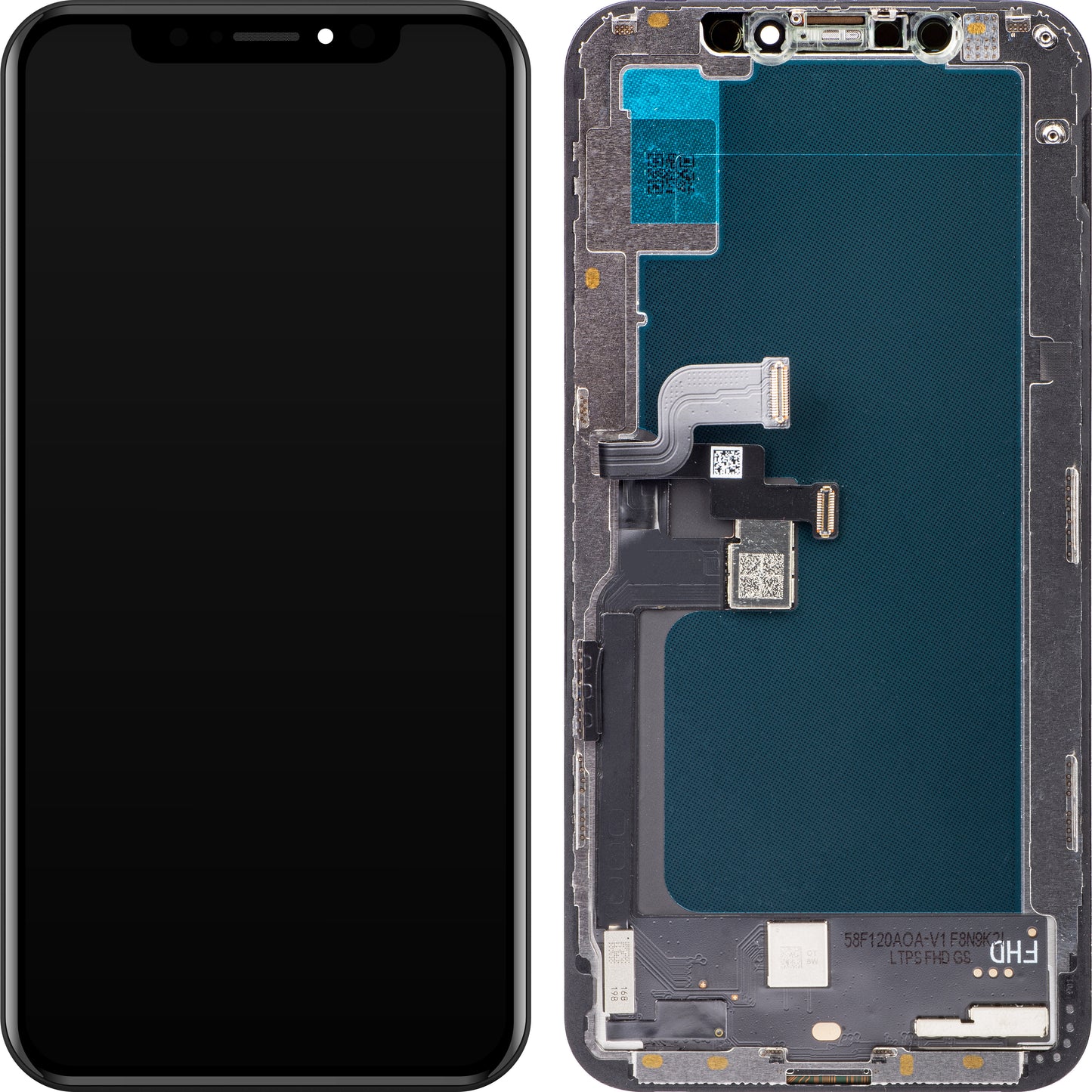 Zaslon s dodirnim ekranom ZY za Apple iPhone XS, s okvirom, LCD In-Cell verzija, crni