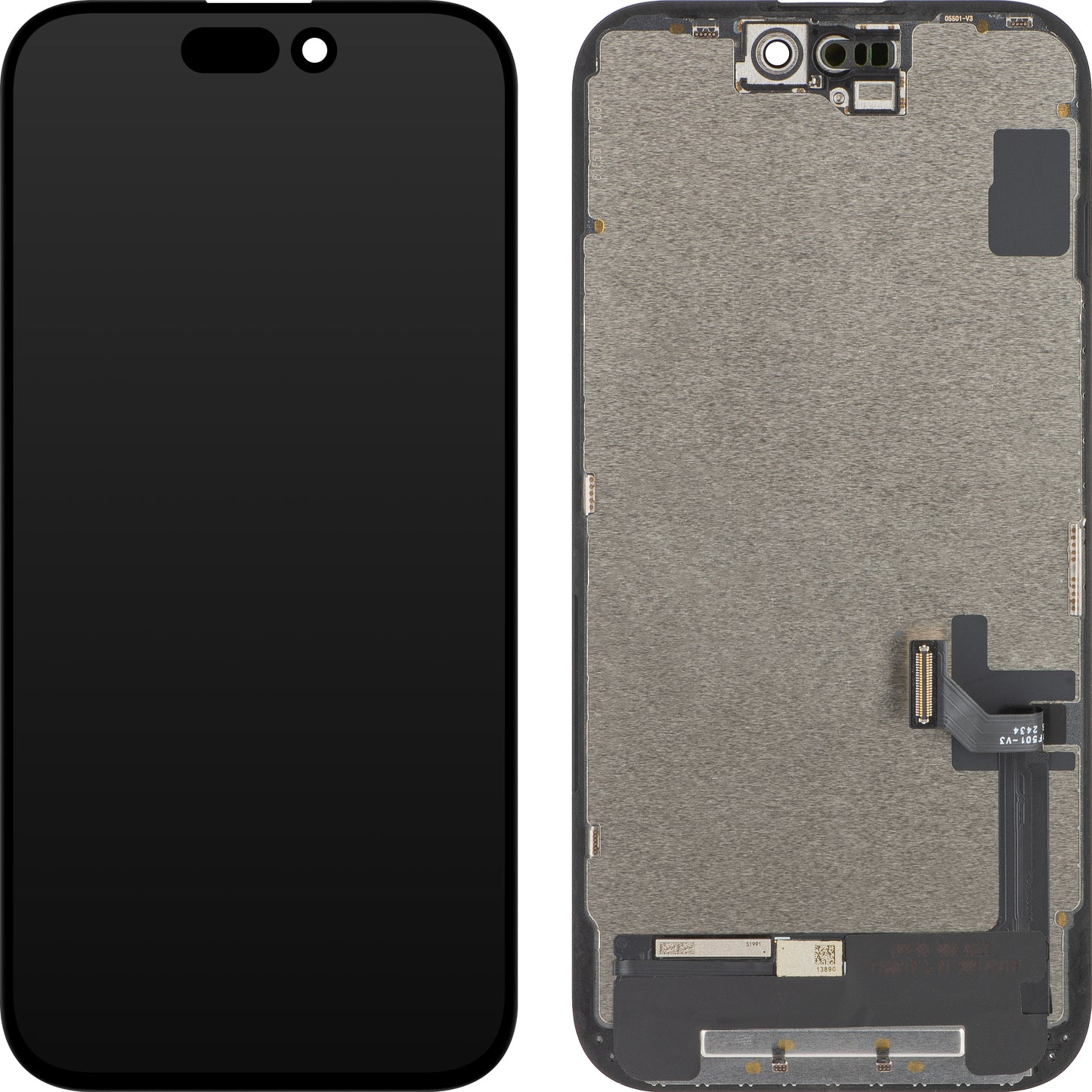 Zaslon s dodirnim ekranom ZY za Apple iPhone 15, s okvirom, LCD In-Cell IC Movable verzija, crni