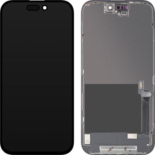 Zaslon s dodirnim zaslonom ZY za Apple iPhone 16, s okvirom, LCD In-Cell IC Movable verzija, Crna