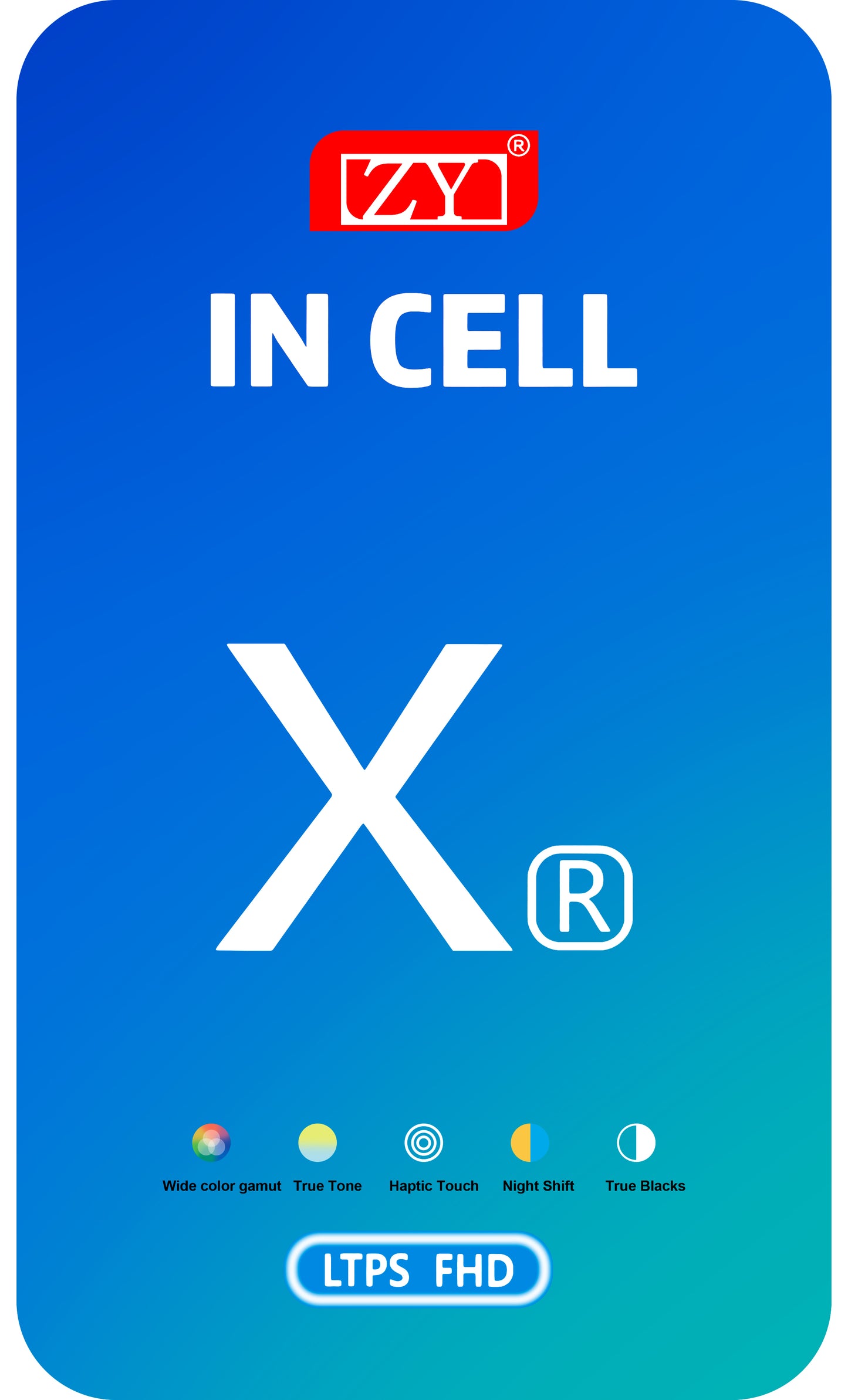 Zaslon s dodirnim ekranom ZY za Apple iPhone XR, s okvirom, LCD In-Cell verzija, crni