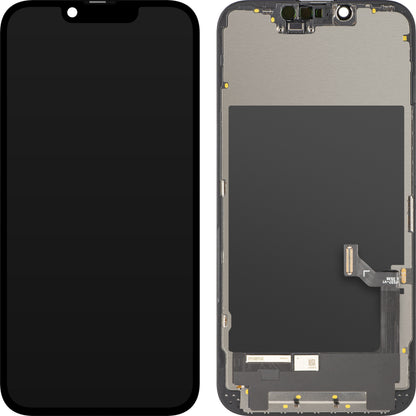 Zaslon s dodirnim zaslonom ZY za Apple iPhone 17e / 16e, s okvirom, LCD verzija In-Cell IC Movable, Crna