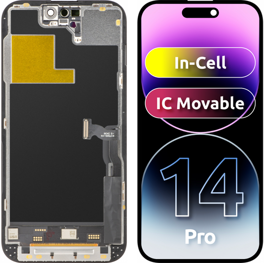 Zaslon s dodirnim ekranom ZY za Apple iPhone 14 Pro, s okvirom, LCD In-Cell IC Movable verzija, crni
