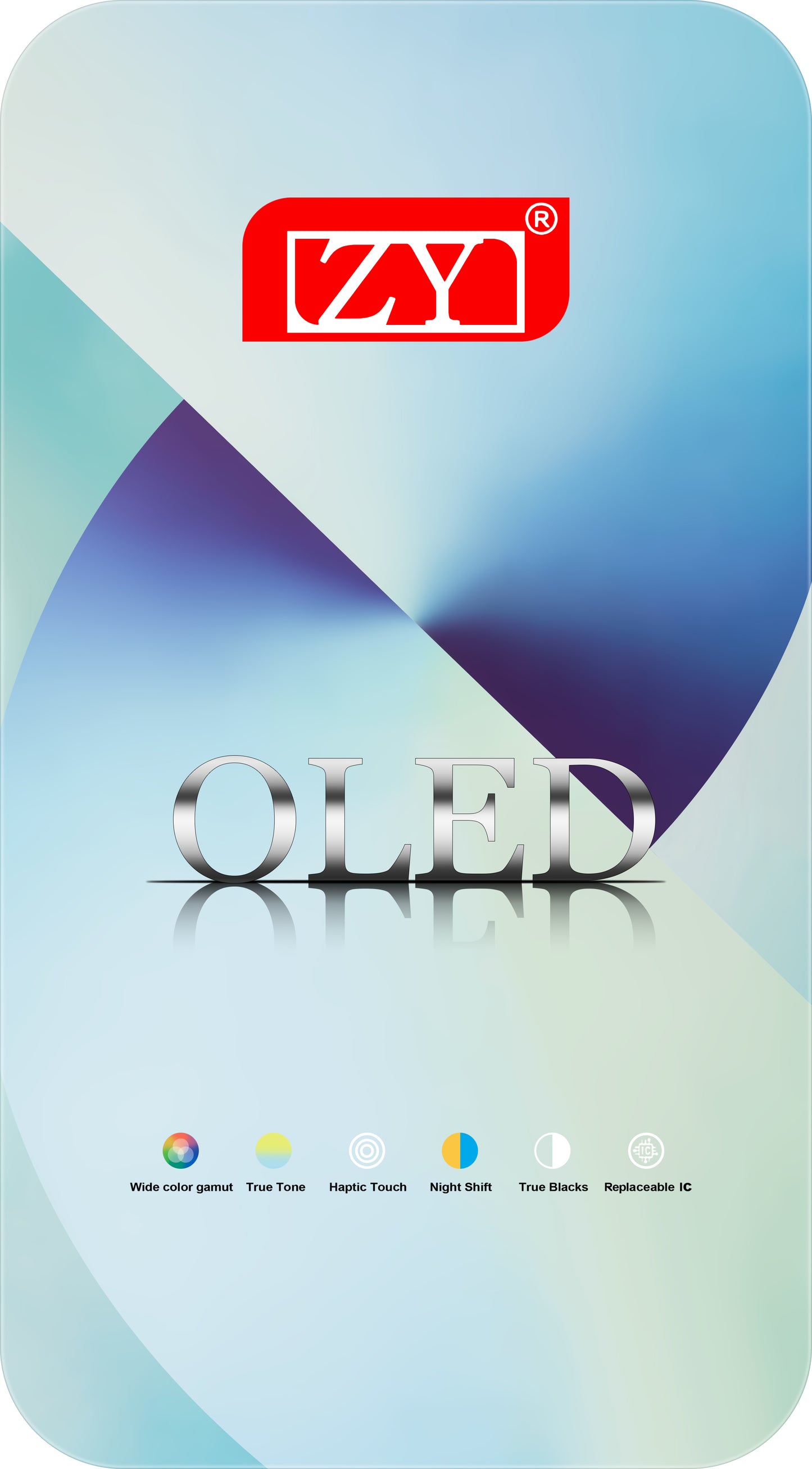 Display s Touchscreenom ZY za Apple iPhone 13, s Okvirom, OLED IC Movable verzija, Crni