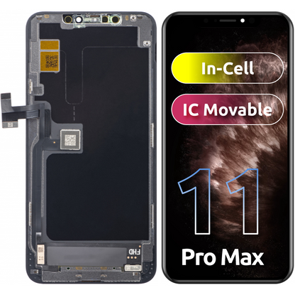 Zaslon s dodirnim ekranom ZY za Apple iPhone 11 Pro Max, s okvirom, LCD In-Cell IC Movable verzija, crni