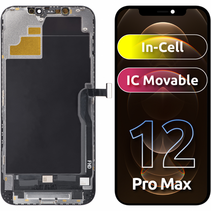 Zaslon s dodirnim ekranom ZY za Apple iPhone 12 Pro Max, s okvirom, LCD In-Cell IC Movable verzija, crni