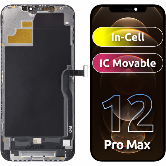 Zaslon s dodirnim ekranom ZY za Apple iPhone 12 Pro Max, s okvirom, LCD In-Cell IC Movable verzija, crni