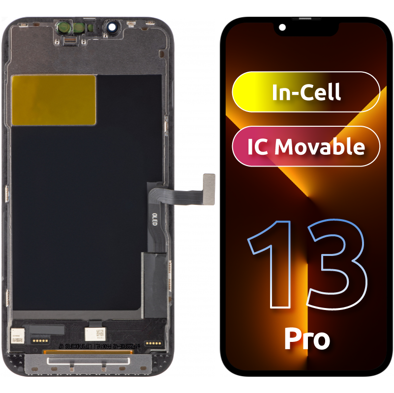 Zaslon s dodirnim ekranom ZY za Apple iPhone 13 Pro, s okvirom, LCD In-Cell IC Movable verzija, crni
