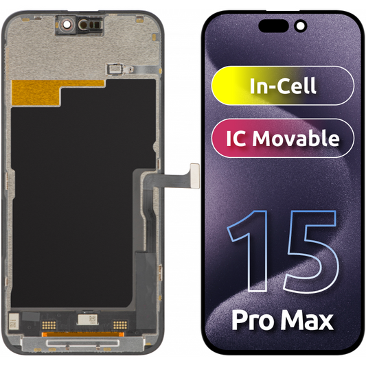 Zaslon s dodirnim ekranom ZY za Apple iPhone 15 Pro Max, s okvirom, LCD In-Cell IC Movable verzija, crni