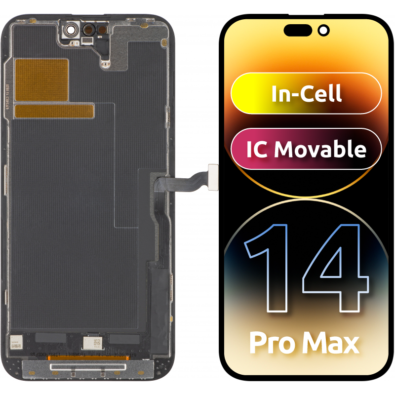 Zaslon s dodirnim ekranom ZY za Apple iPhone 14 Pro Max, s okvirom, LCD In-Cell IC Movable verzija, crni