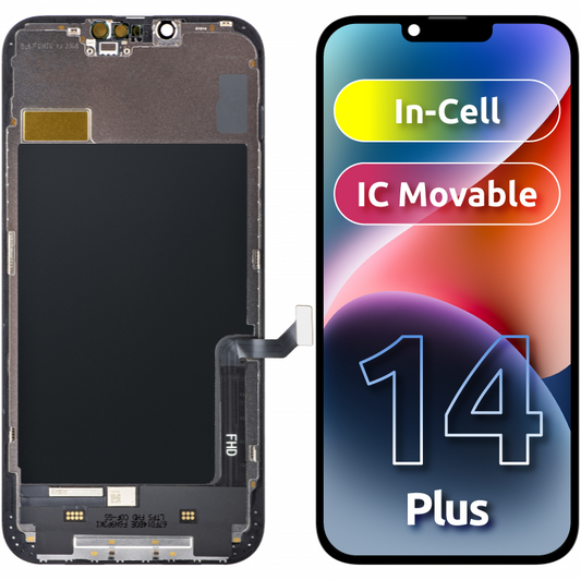 Zaslon s dodirnim ekranom ZY za Apple iPhone 14 Plus, s okvirom, LCD In-Cell IC Movable verzija, crni
