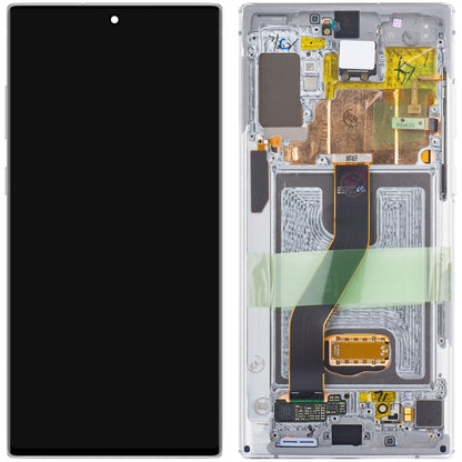 Zaslon s dodirnim ekranom Samsung Galaxy Note 10+ 5G N976 / Note 10+ N975, s okvirom, bijeli, servisni paket GH82-20838B