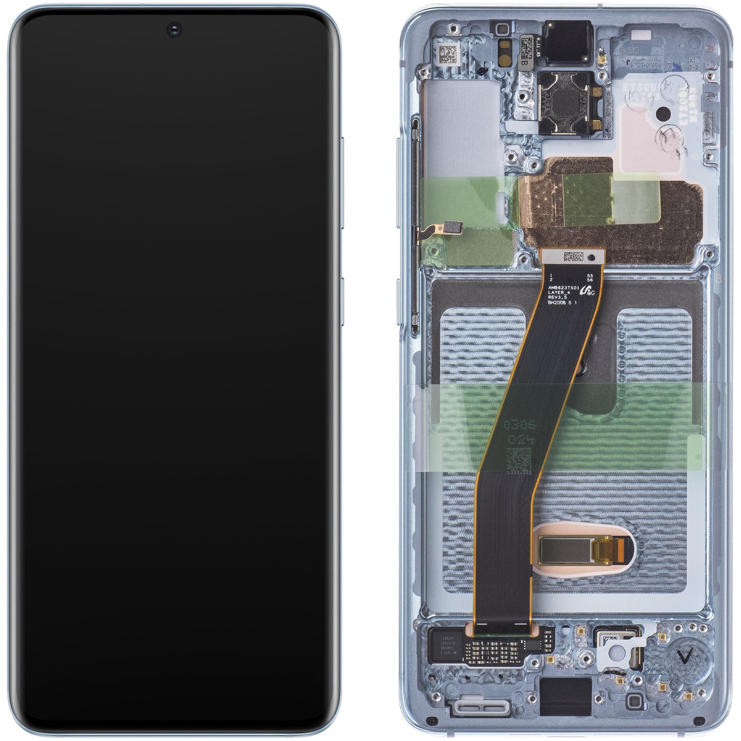 Display s Touchscreenom Samsung Galaxy S20 5G G981 / S20 G980, S Okvirom, Plavi, Service Pack GH82-22131D