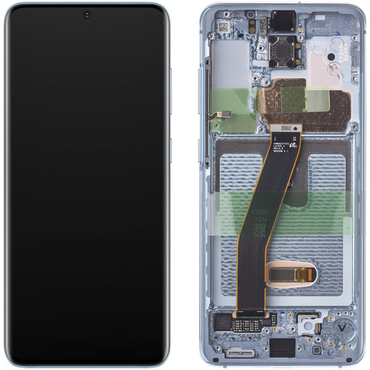 Display s Touchscreenom Samsung Galaxy S20 5G G981 / S20 G980, S Okvirom, Plavi, Service Pack GH82-22131D