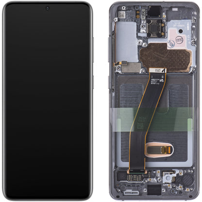 Zaslon s dodirnim ekranom Samsung Galaxy S20 5G G981 / S20 G980, s okvirom, sivi, paket za servis GH82-22131A