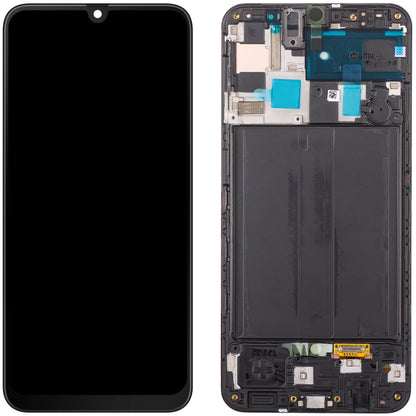Zaslon s Touchscreenom za Samsung Galaxy A50 A505, s Okvirom, Crni, Servisni Paket GH82-19204A
