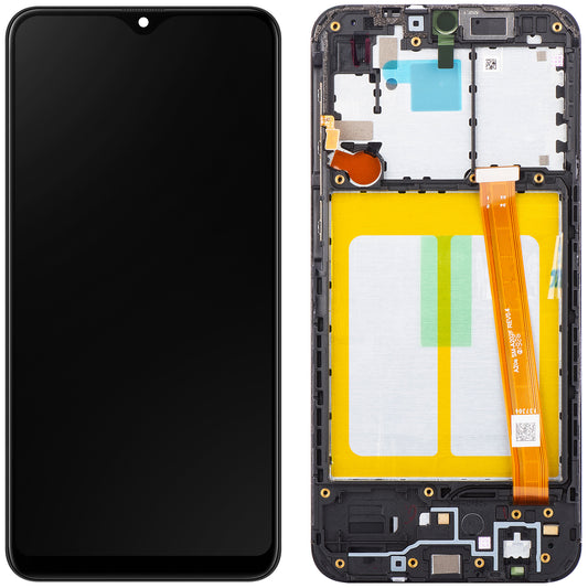 Display s dodirnim zaslonom Samsung Galaxy A20e A202, s okvirom, crni, Service Pack GH82-20186A