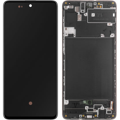 Zaslon s dodirnim ekranom Samsung Galaxy A71 A715, s okvirom, crni, servisni paket GH82-22152A