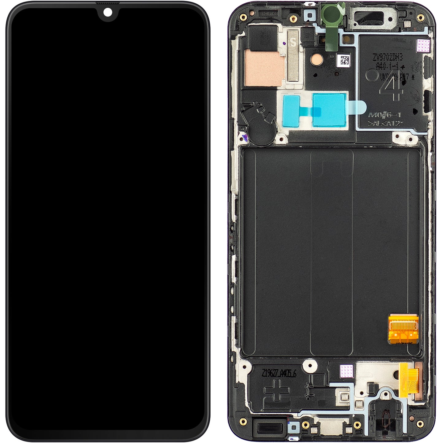Zaslon s dodirnim ekranom Samsung Galaxy A40 A405, s okvirom, crni, servisni paket GH82-19672A