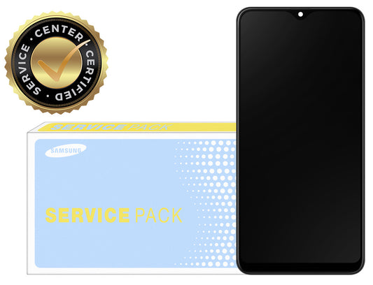 Display s dodirnim zaslonom Samsung Galaxy A20e A202, s okvirom, crni, Service Pack GH82-20186A