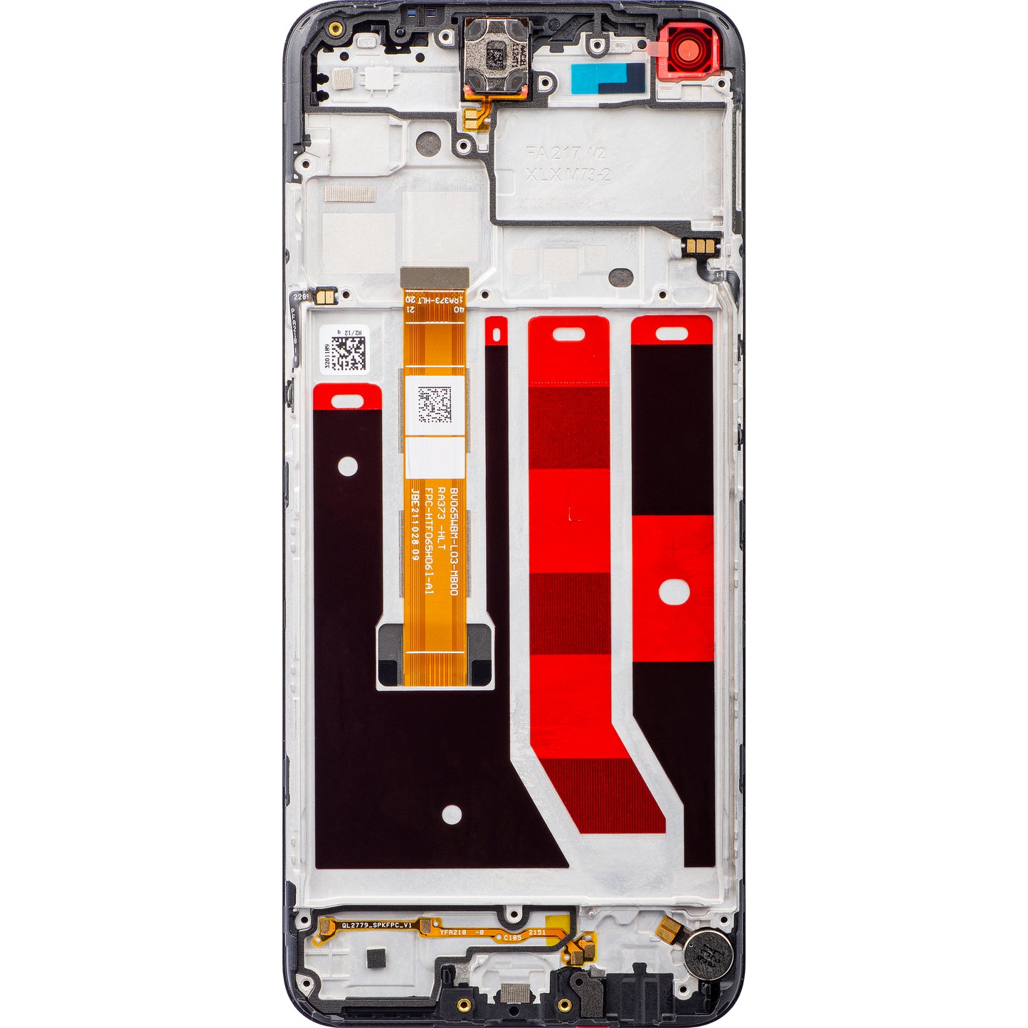 Zaslon s dodirnim ekranom Oppo A11s / A53s / A32 / A33 (2020) / A53 4G, s okvirom, crni, servisni paket 4905105