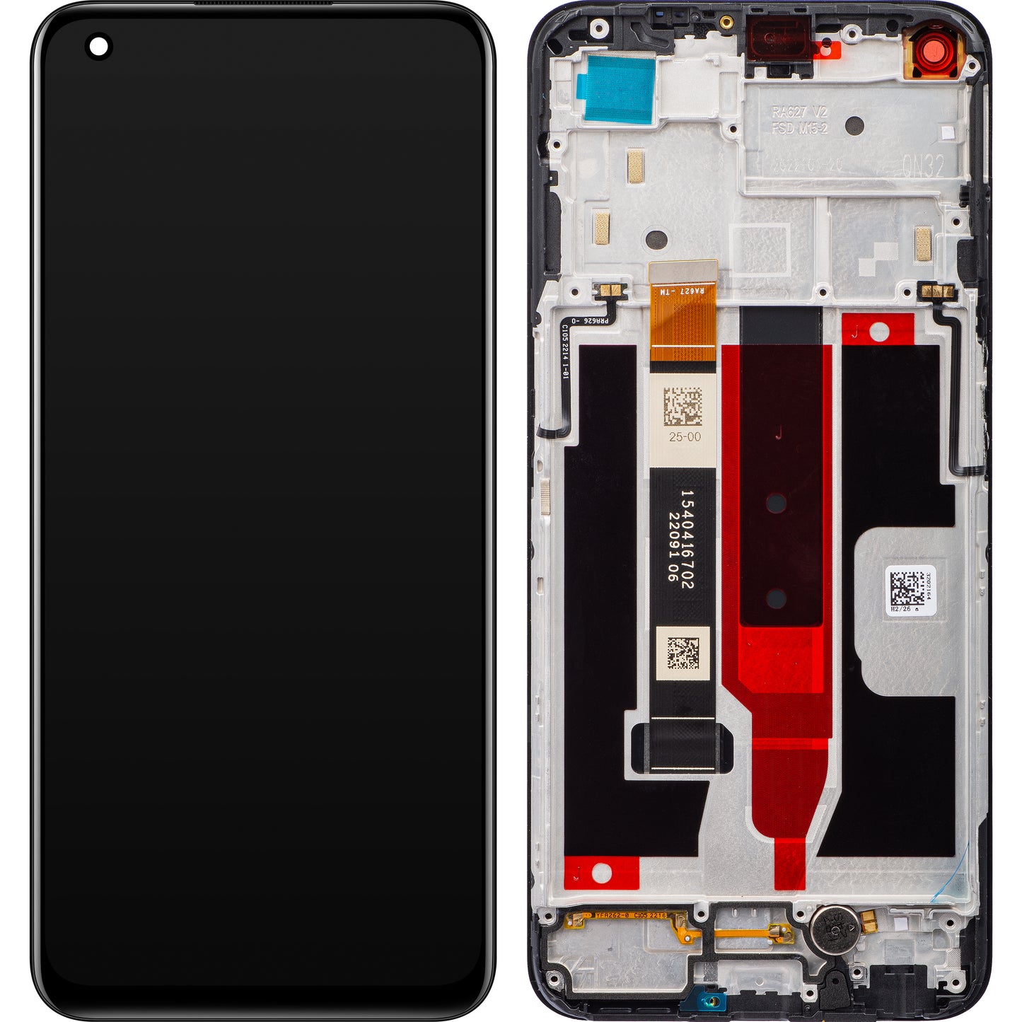 Display s Touchscreenom Realme 8 5G, s Okvirom, Crni, Service Pack 4906662