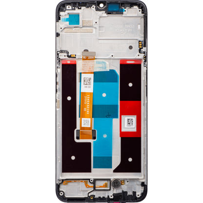 Zaslon s dodirnim ekranom Realme Narzo 50A Prime / C35, s okvirom, crni, paket za servis 4130056