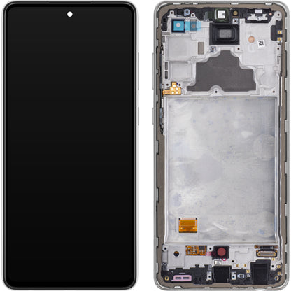 Zaslon s dodirnim ekranom Samsung Galaxy A72 A725 / A72 5G A726, s okvirom, bijeli, servisni paket GH82-25460D