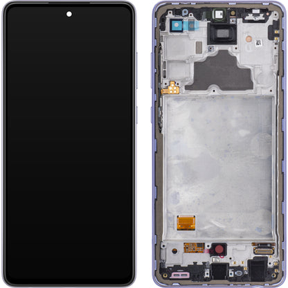 Zaslon s dodirnim ekranom Samsung Galaxy A72 A725 / A72 5G A726, s okvirom, ljubičasti, servisni paket GH82-25460C
