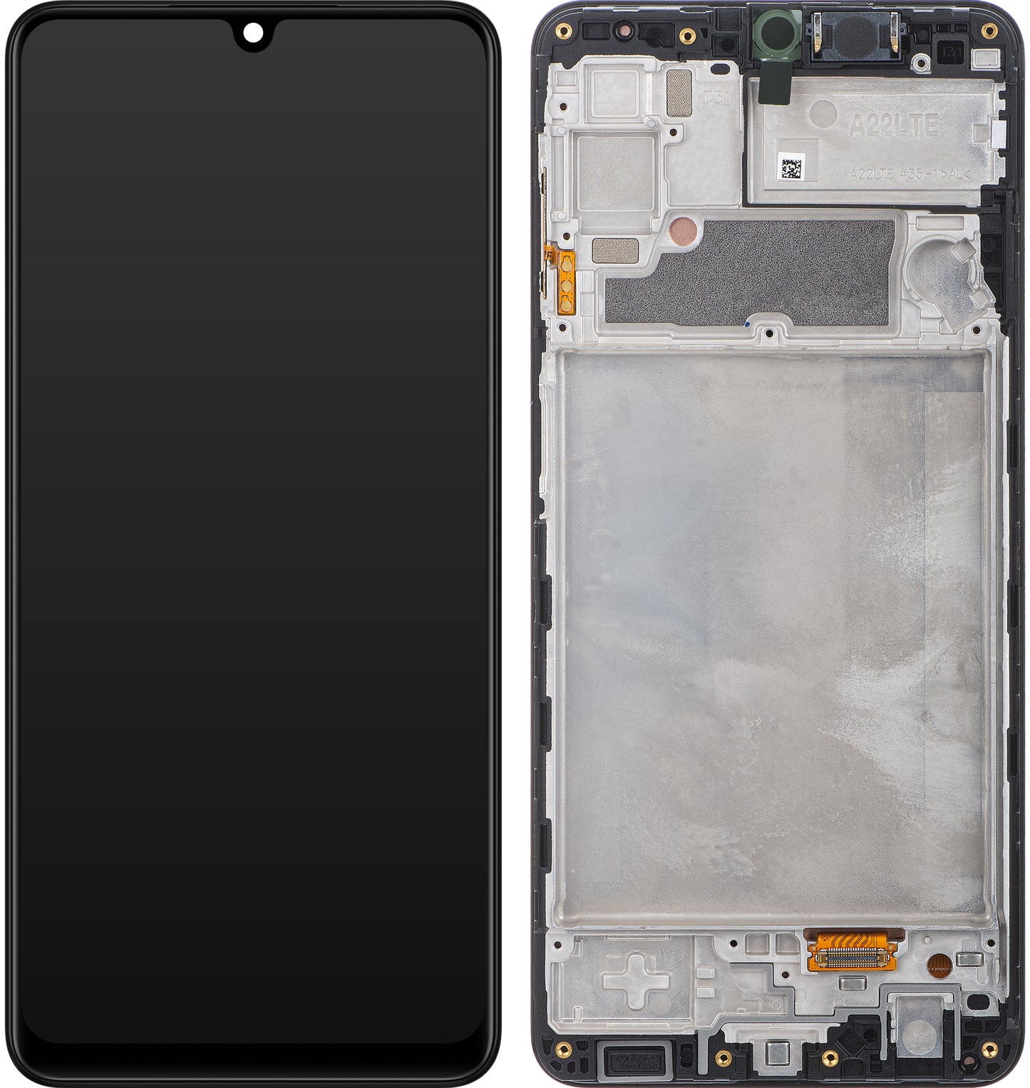 Zaslon s dodirnim ekranom Samsung Galaxy A22 A225, s okvirom, crni, servisni paket GH82-25944A