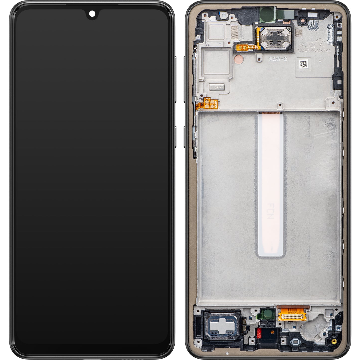 Zaslon s dodirnim ekranom Samsung Galaxy A33 5G A336, s okvirom, crni, paket za servis GH82-28143A