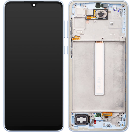 Zaslon s dodirnim ekranom Samsung Galaxy A33 5G A336, s okvirom, plavi, servisni paket GH82-28143C