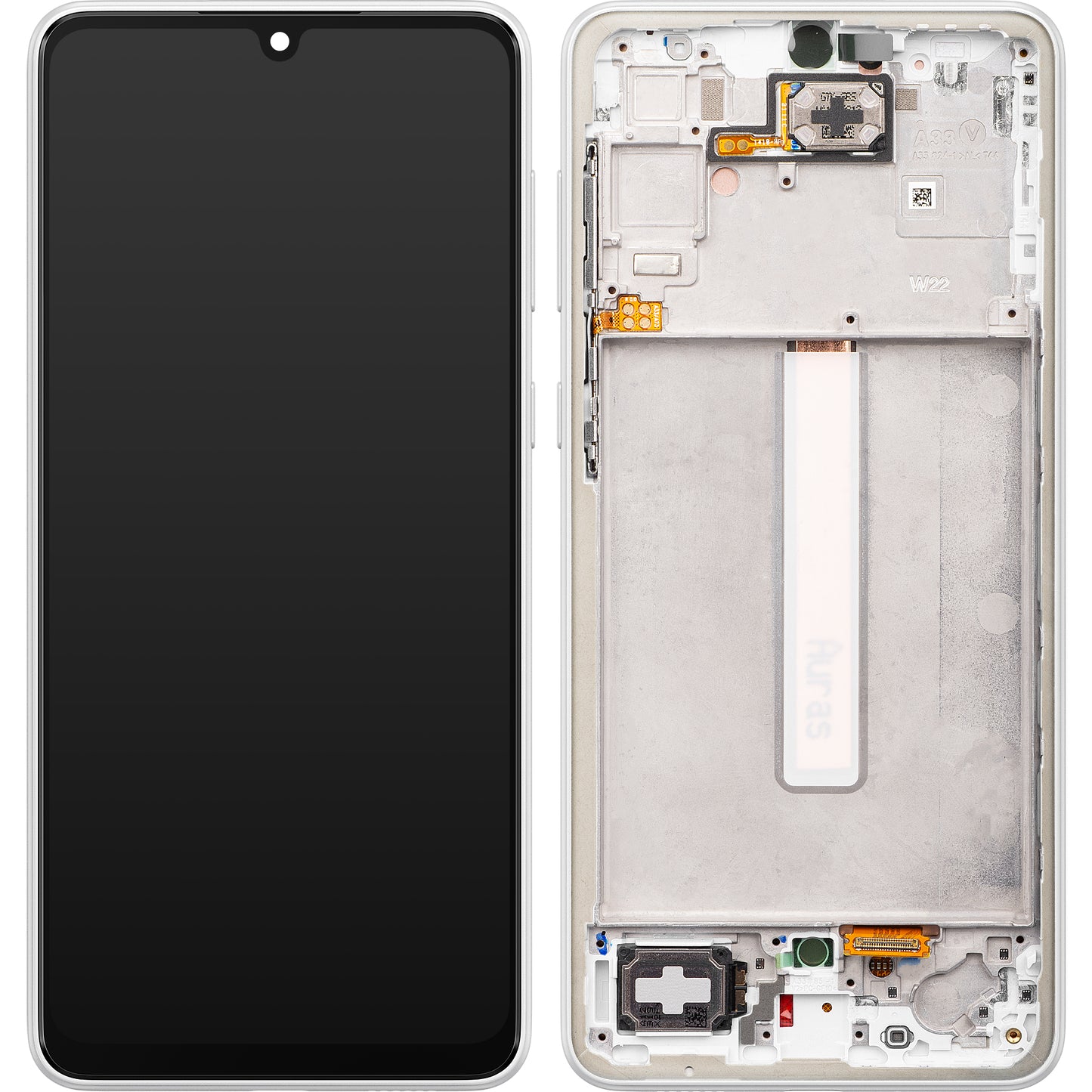 Display s dodirnim zaslonom Samsung Galaxy A33 5G A336, s okvirom, bijeli, Service Pack GH82-28143B