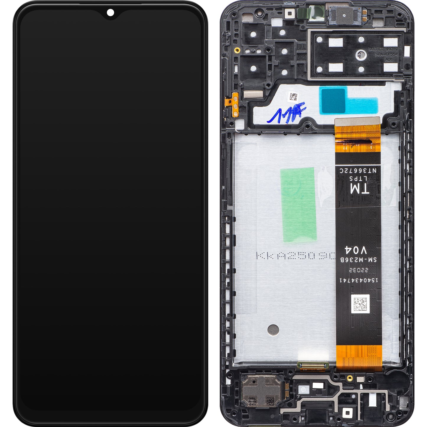 Zaslon s dodirnim ekranom Samsung Galaxy A13 A135, s okvirom, crni, servisni paket GH82-28508A