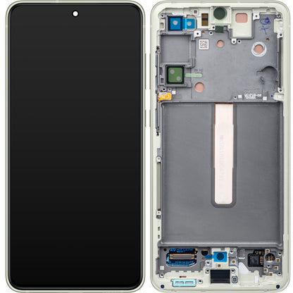 Zaslon s dodirnim ekranom Samsung Galaxy S21 FE 5G G990, s okvirom, zelene boje, paket za servis GH82-26590C