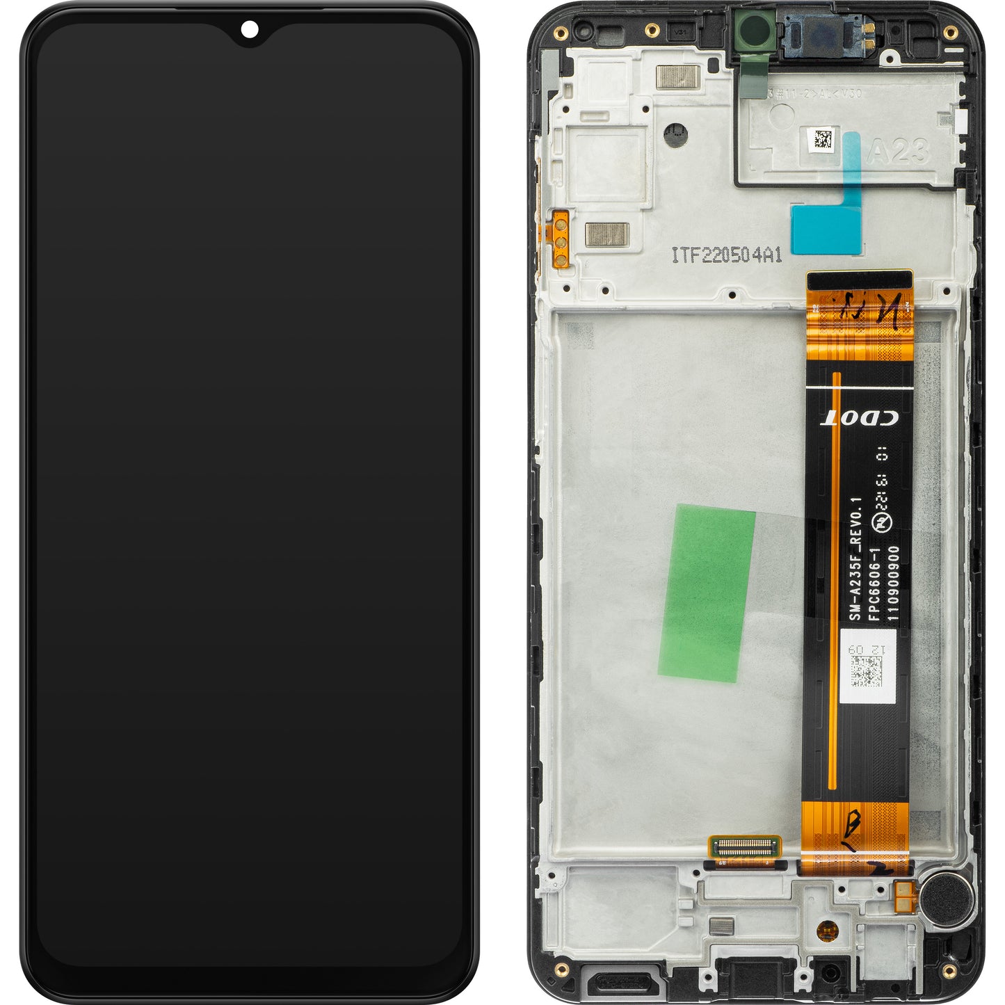 Zaslon s dodirnim ekranom Samsung Galaxy A23 A235, s okvirom, crni, Service Pack GH82-28563A