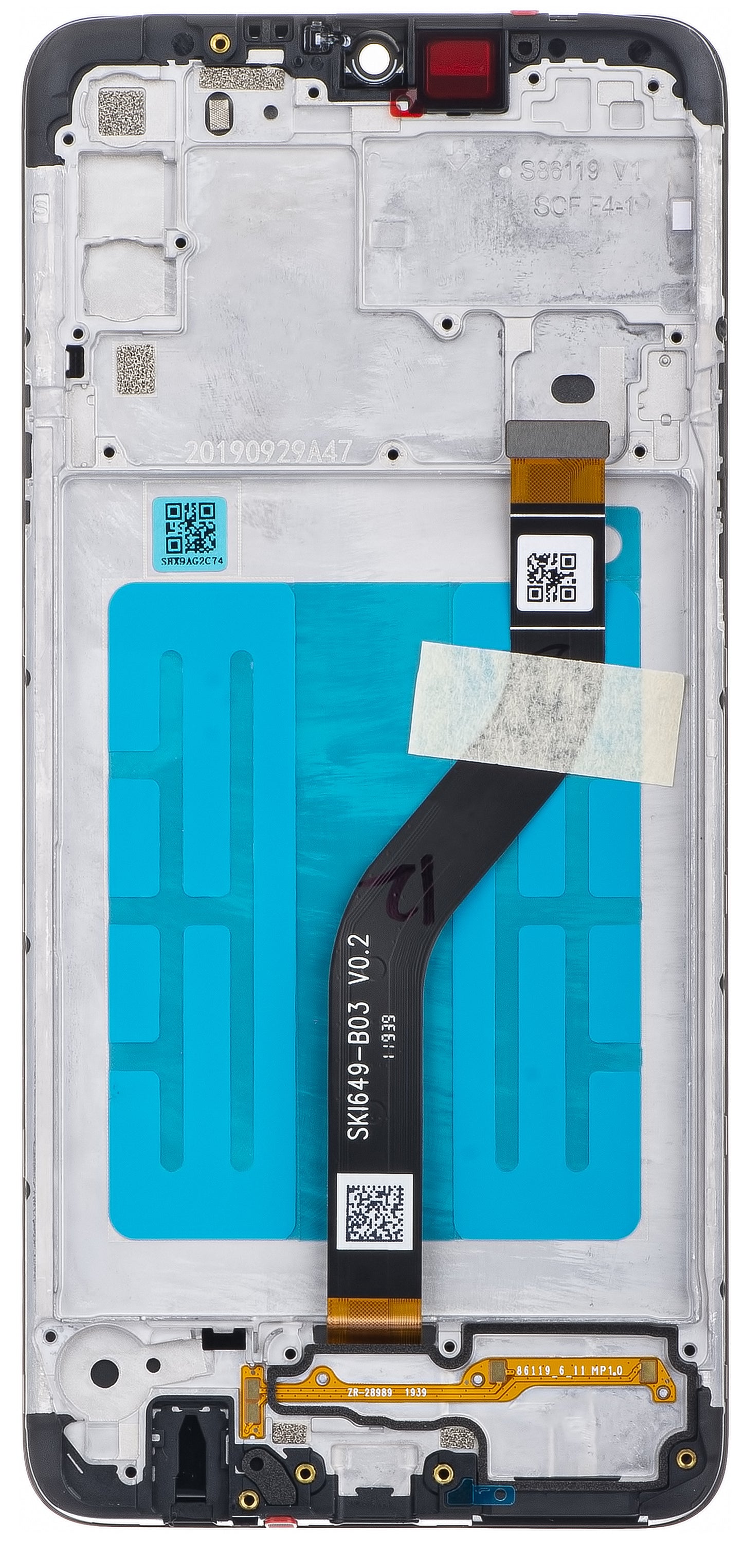 Zaslon s dodirnim ekranom Samsung Galaxy A20s A207, s okvirom, crni, servisni paket GH81-17774A