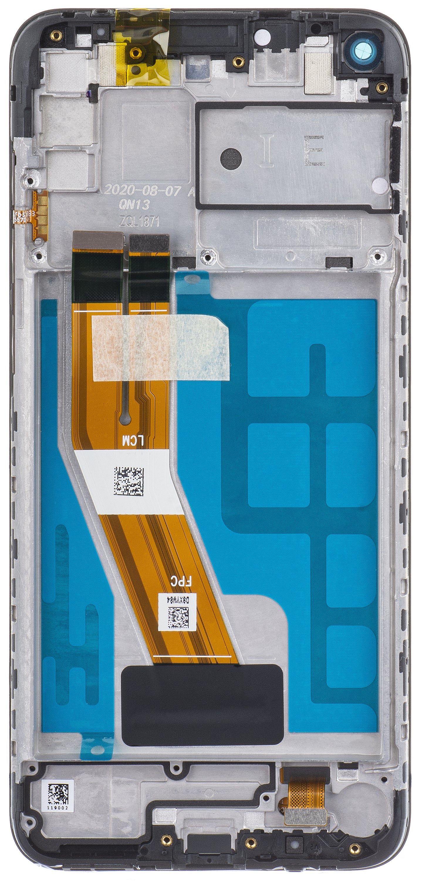 Zaslon s dodirnim ekranom Samsung Galaxy M11 M115, s okvirom, crni, Service Pack GH81-18736A