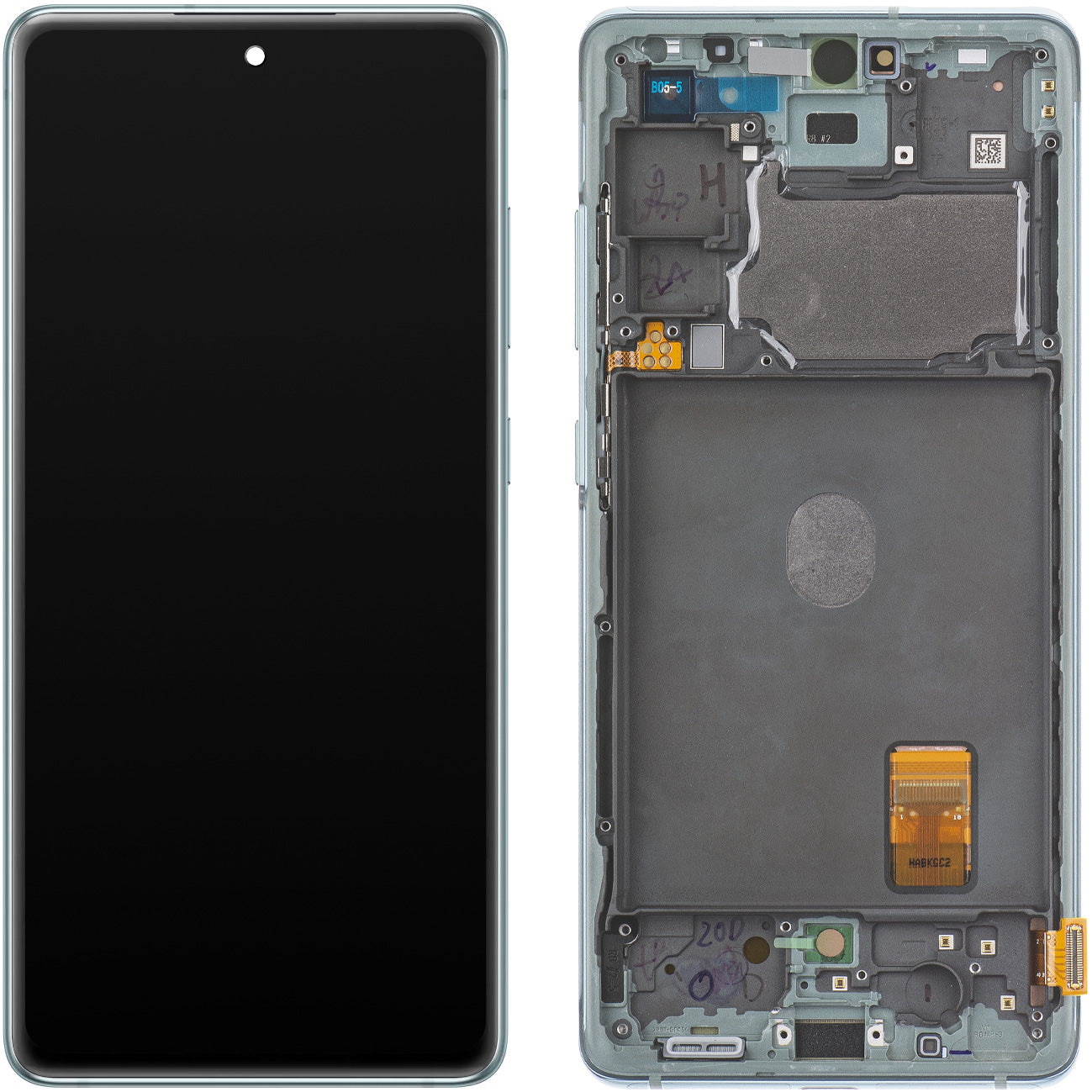 Zaslon s dodirnim ekranom Samsung Galaxy S20 FE G780, s okvirom, Zelena (Cloud Mint), Servisni paket GH82-24220D