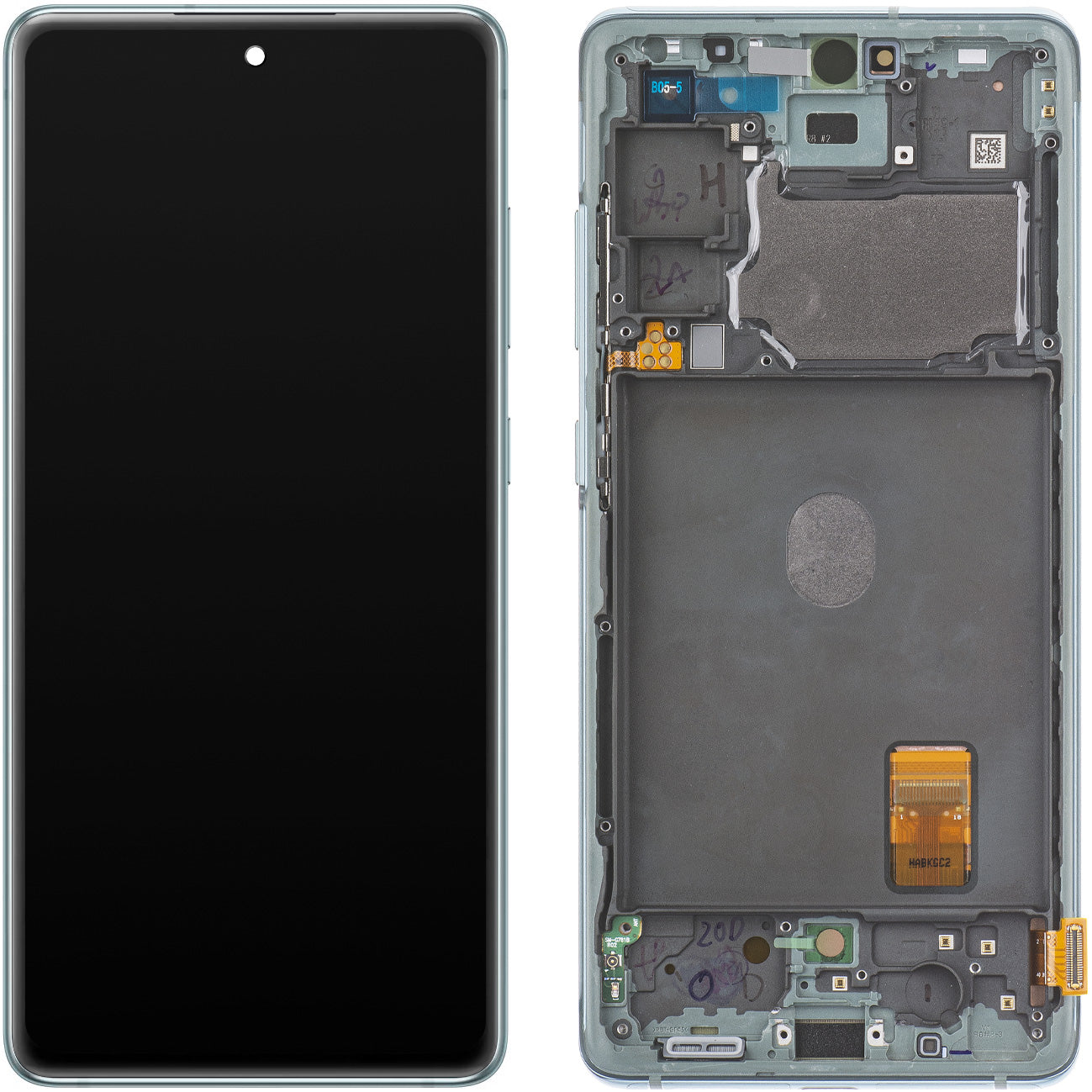 Zaslon s dodirnim ekranom Samsung Galaxy S20 FE 5G G781, s okvirom, Zelena (Cloud Mint), Servisni paket GH82-24214D