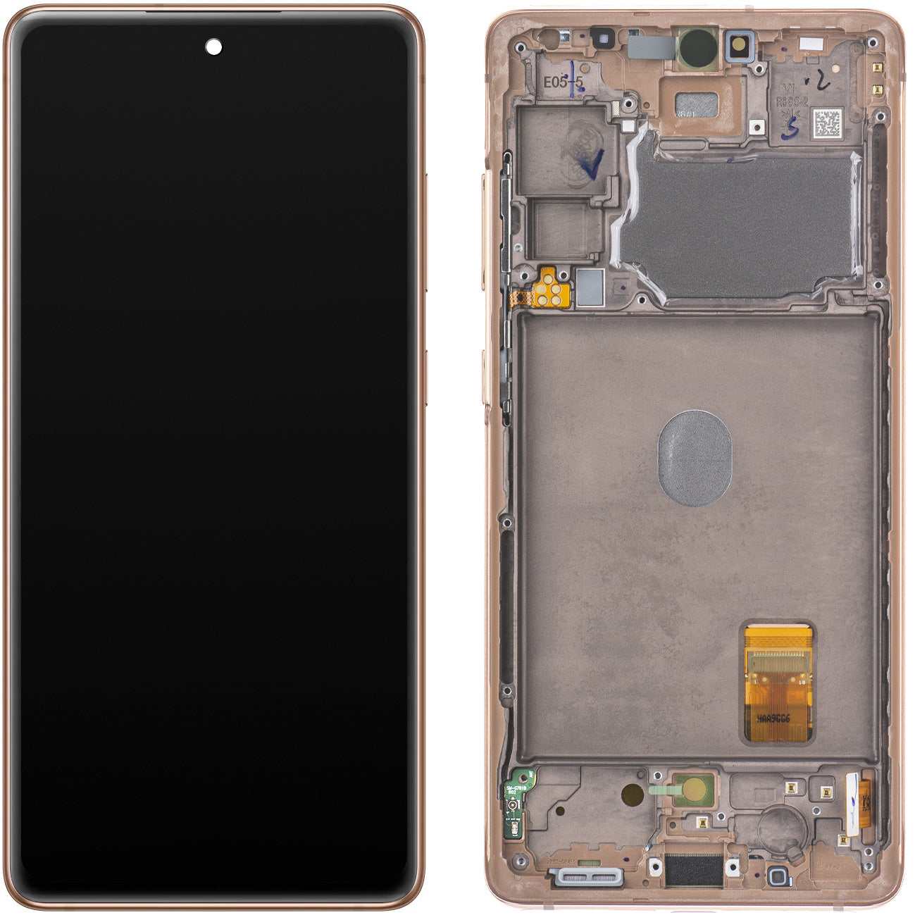 Display s dodirnim zaslonom Samsung Galaxy S20 FE 5G G781, s okvirom, narančasti, Service Pack GH82-24215F