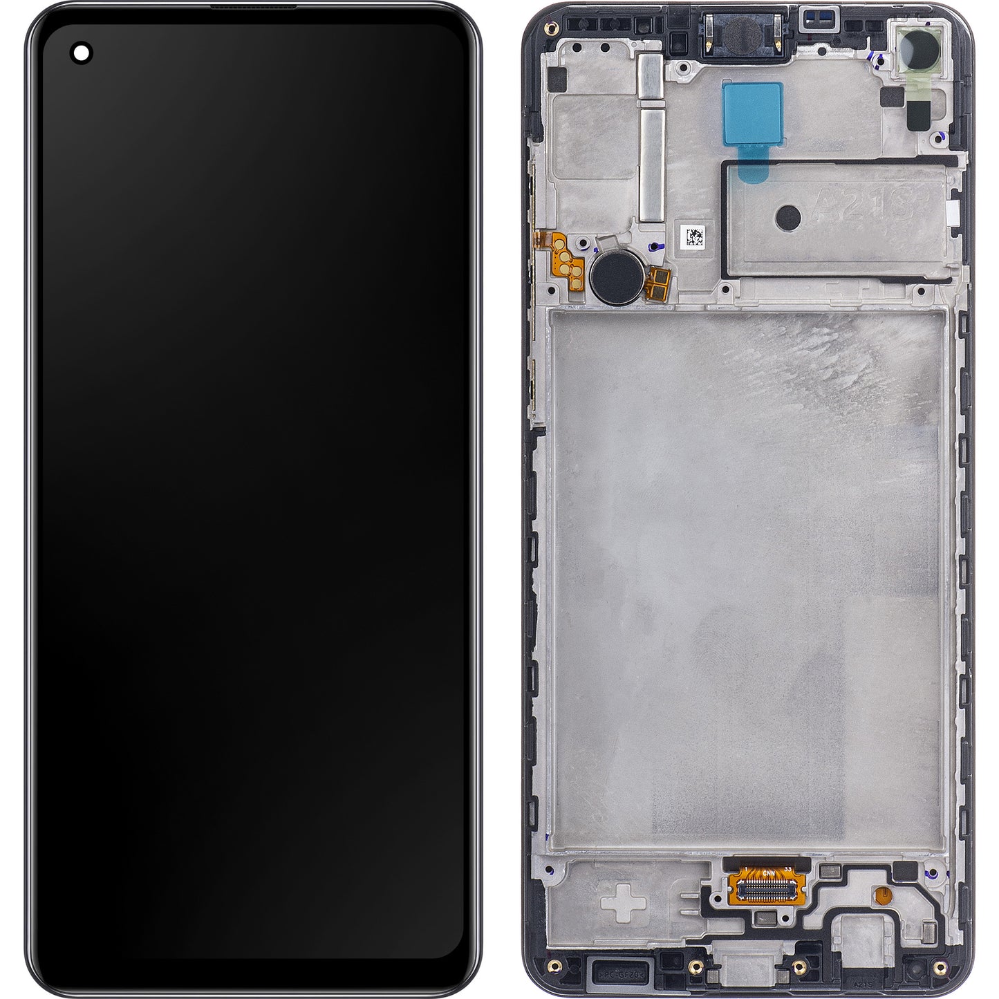Zaslon s dodirnim ekranom Samsung Galaxy A21s A217, s okvirom, crni, servisni paket GH82-22988A