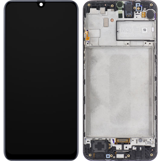 Zaslon s dodirnim ekranom Samsung Galaxy M31 M315, s okvirom, crni, servisni paket GH82-22405A