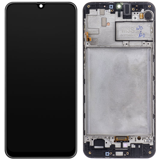 Zaslon s dodirnim ekranom Samsung Galaxy M21 M215 / M30s M307, s okvirom, crni, servisni paket GH82-21265A