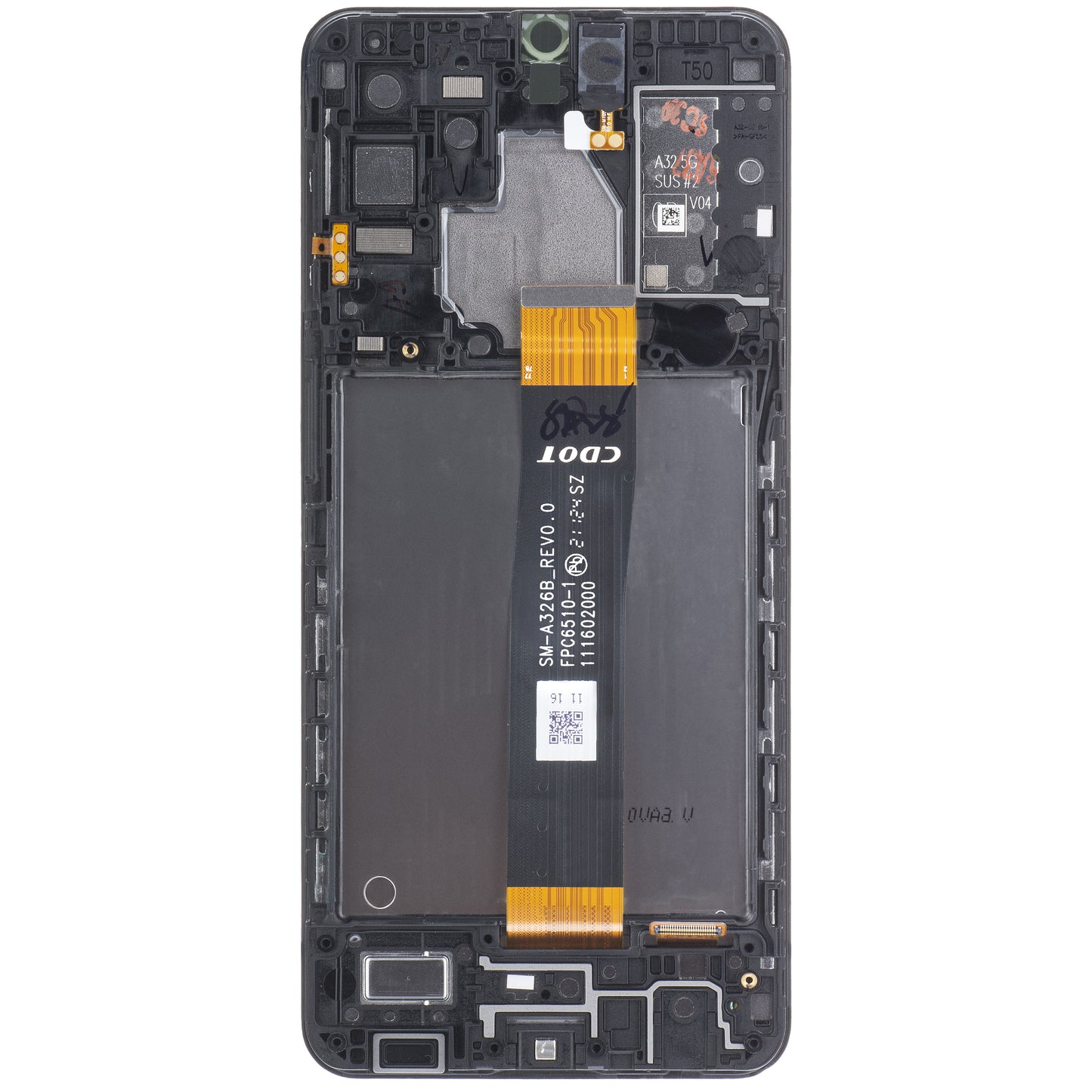 Zaslon s dodirnim ekranom Samsung Galaxy A32 5G A326, s okvirom, crni, servisni paket GH82-25121A