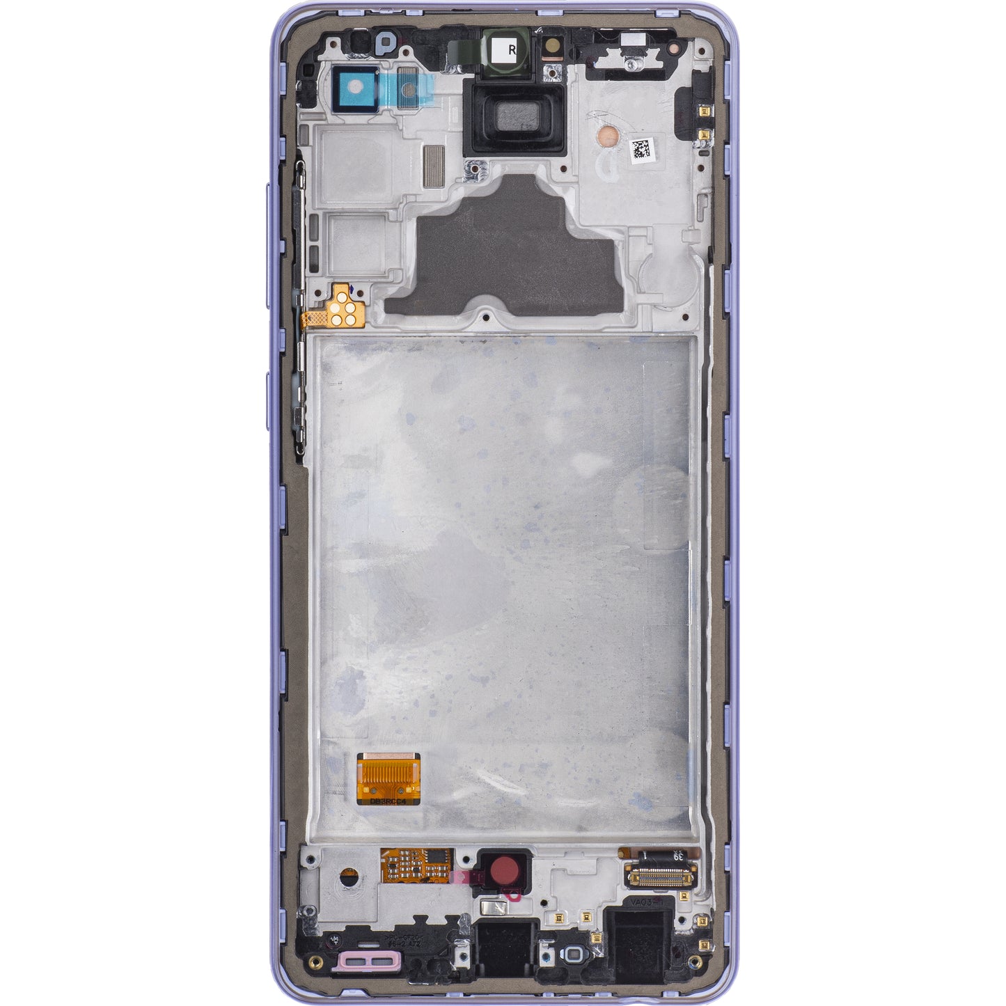 Zaslon s dodirnim ekranom Samsung Galaxy A72 A725 / A72 5G A726, s okvirom, ljubičasti, servisni paket GH82-25460C