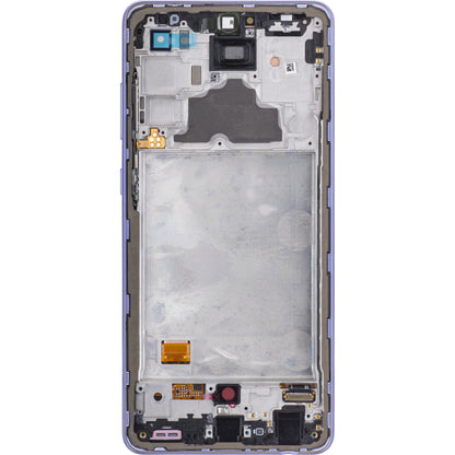 Zaslon s dodirnim ekranom Samsung Galaxy A72 A725 / A72 5G A726, s okvirom, ljubičasti, servisni paket GH82-25460C