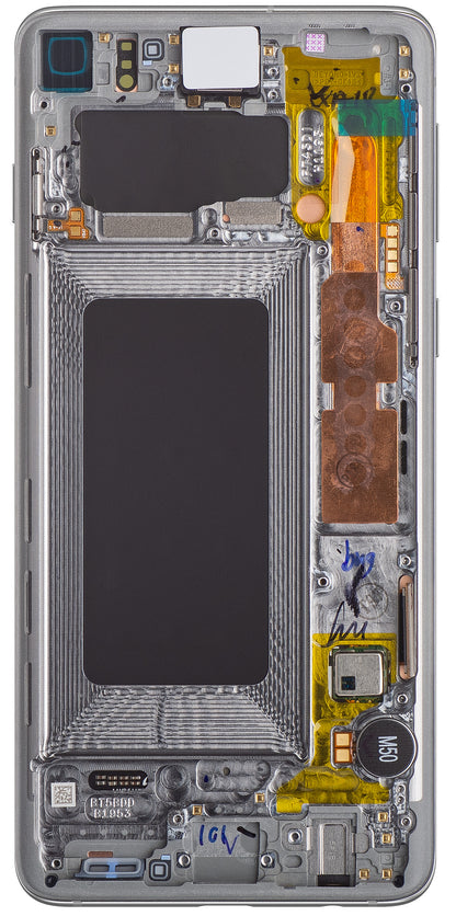 Display s dodirnim zaslonom Samsung Galaxy S10 G973, s okvirom, srebrni, Service Pack GH82-18850G